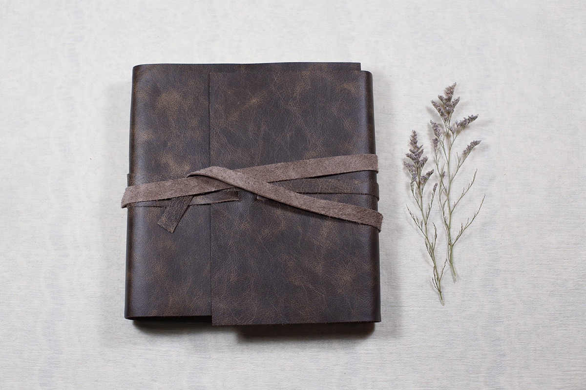 leather wedding album