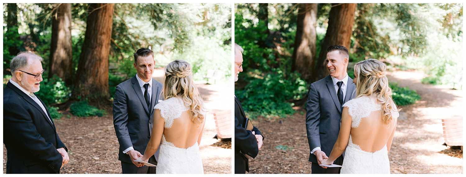 Kelsey and Mitchell's vows at their elopement