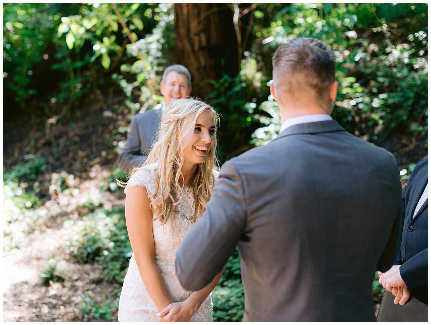 Kelsey glowing during the ceremony