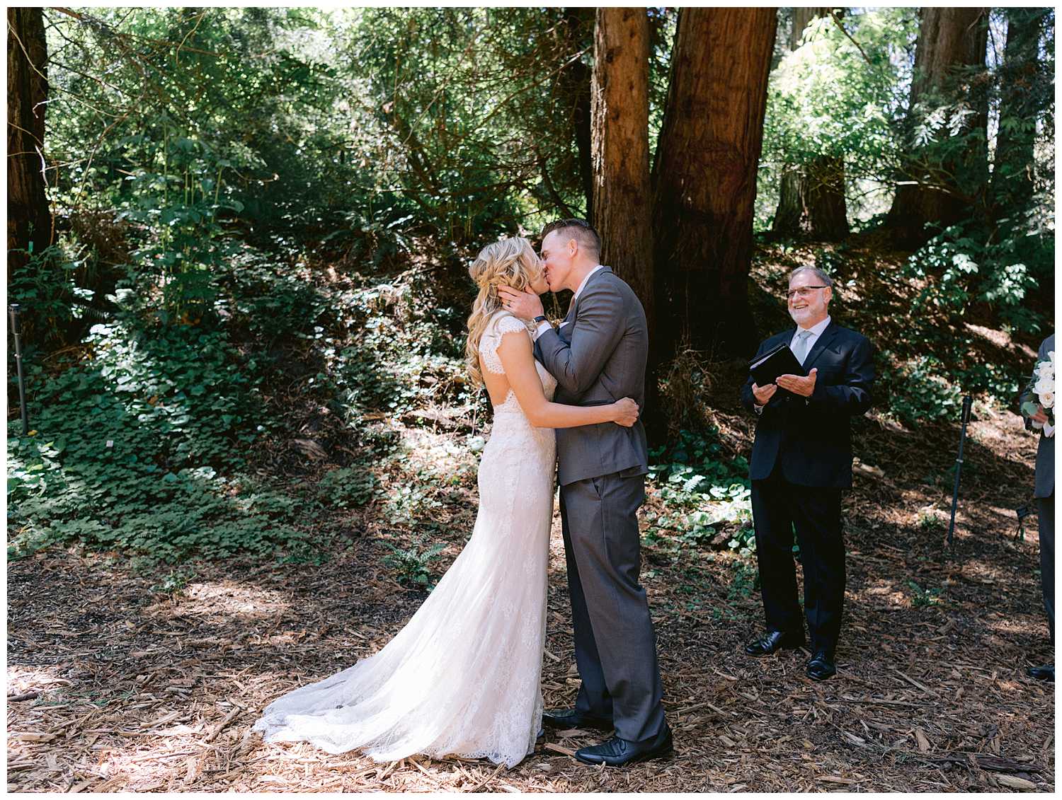 Husband and wife kiss for the first time!