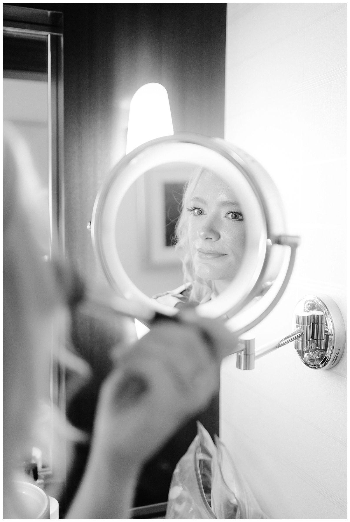 Alyssa getting ready for her wedding