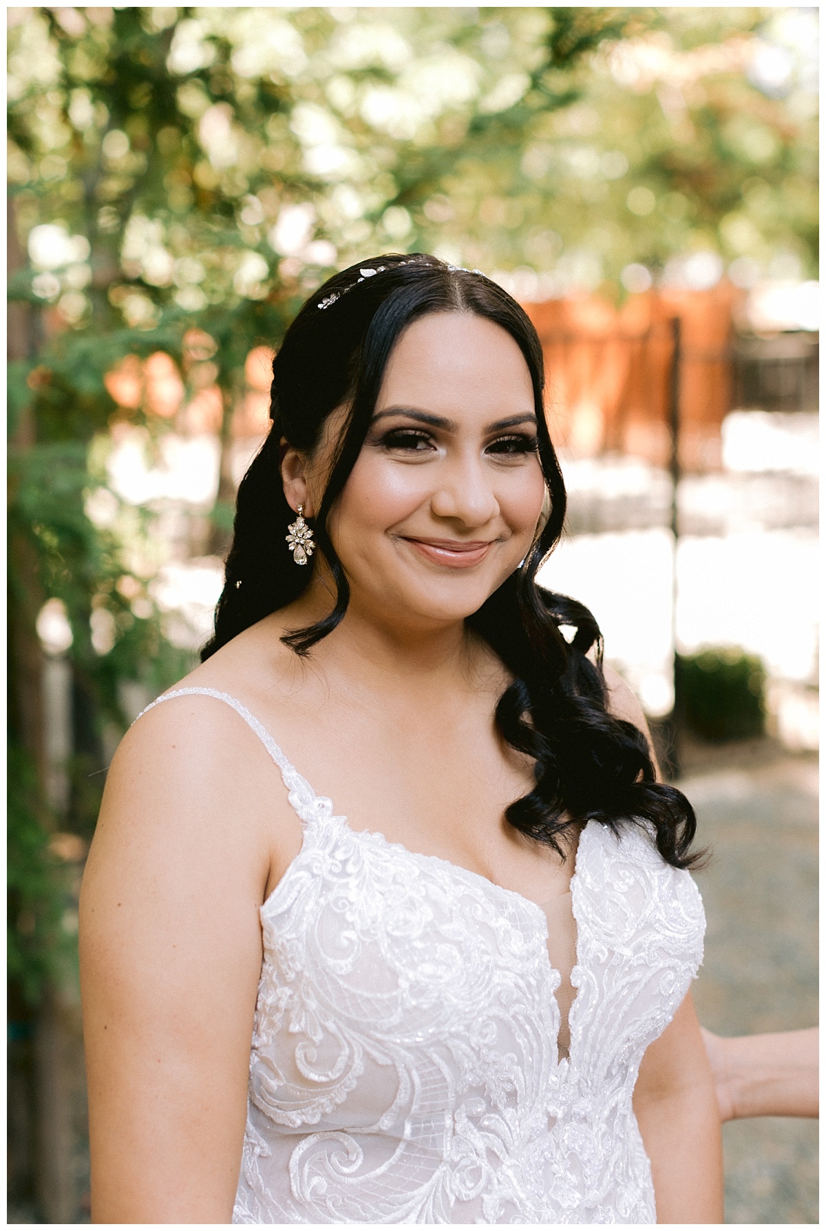 Bride ready for the Deer Park Villa Wedding ceremony