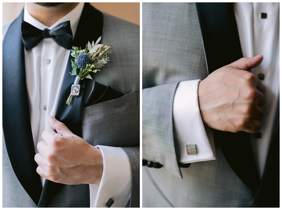 close up grooms accessories before the Deer Park Villa Wedding
