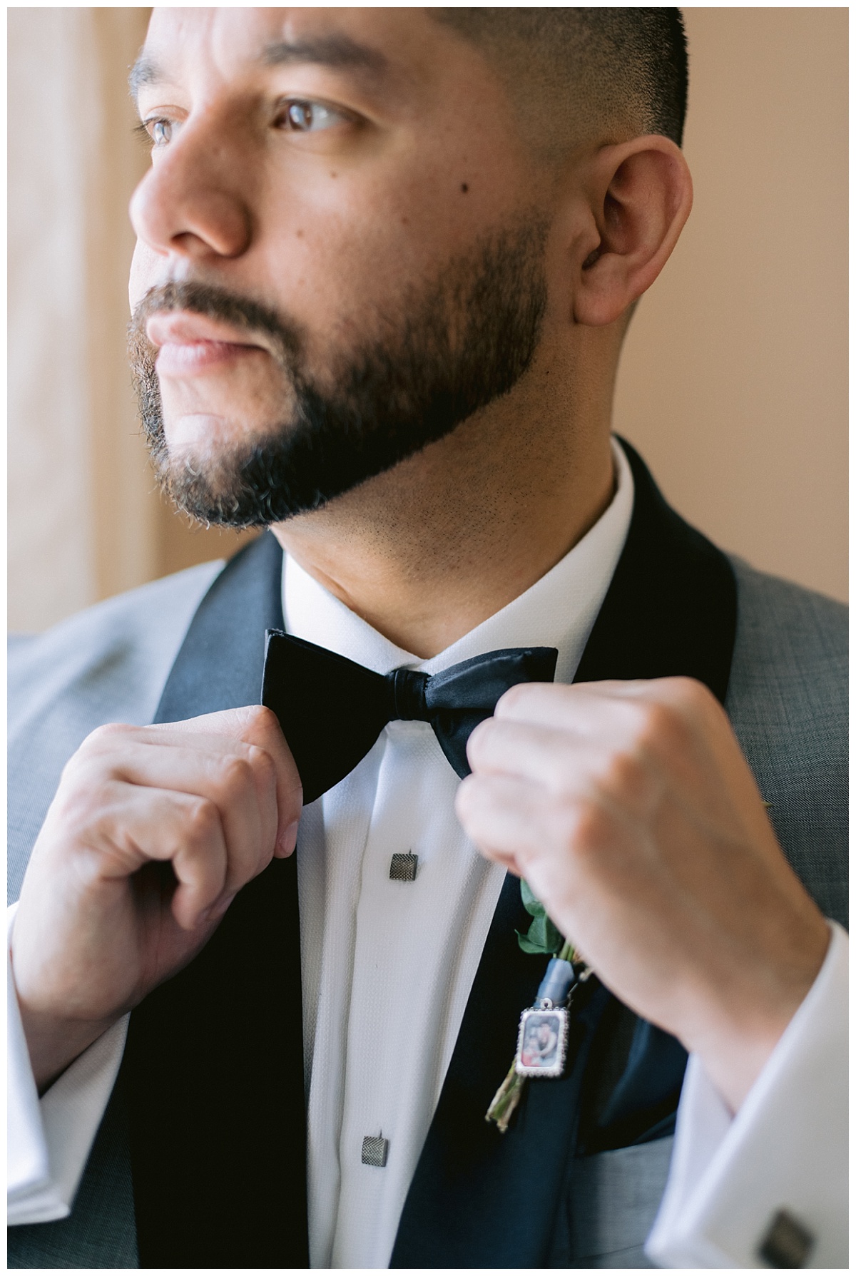 groom before the Deer Park Villa Wedding ceremony