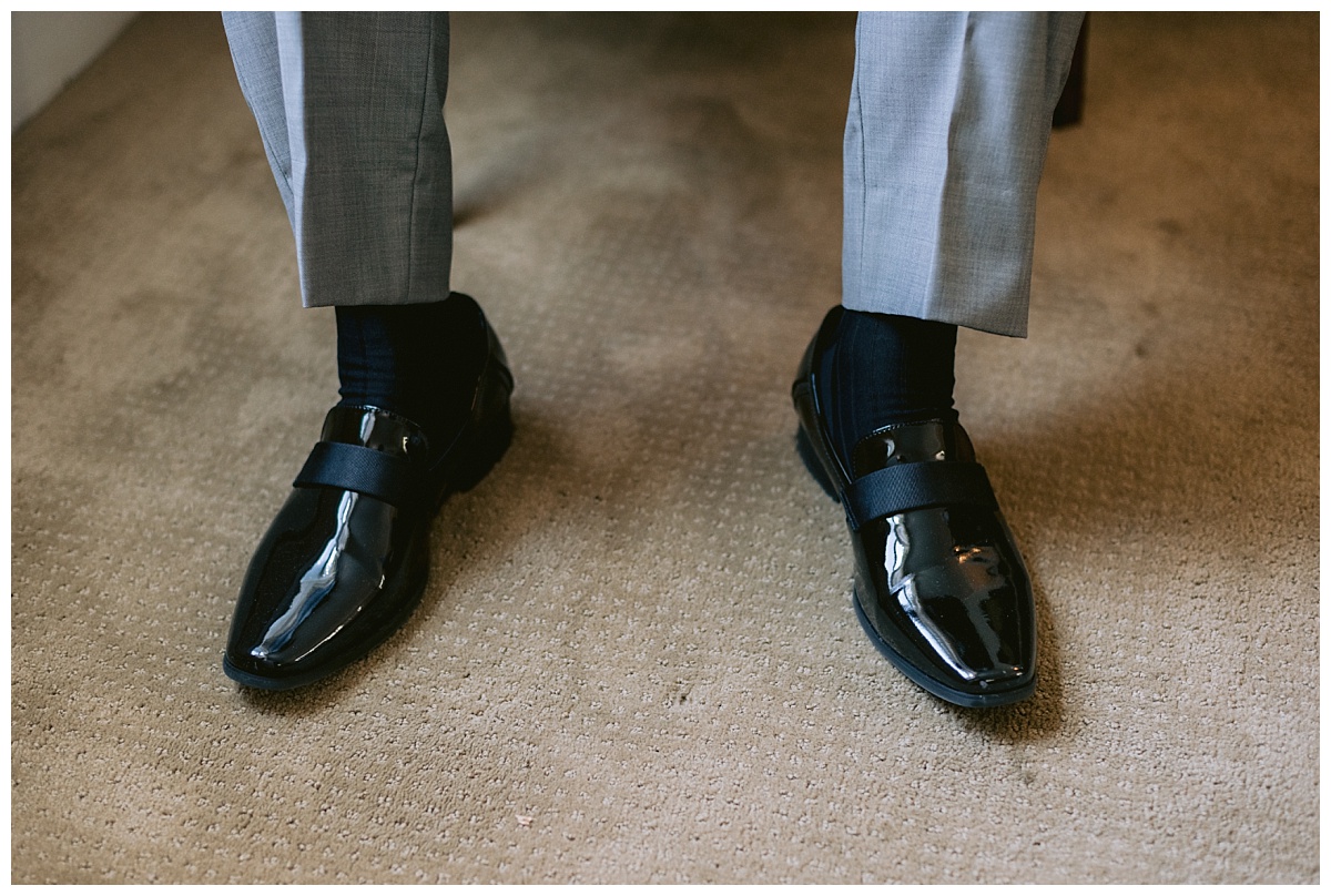 grooms shoes before the Deer Park Villa Wedding ceremony