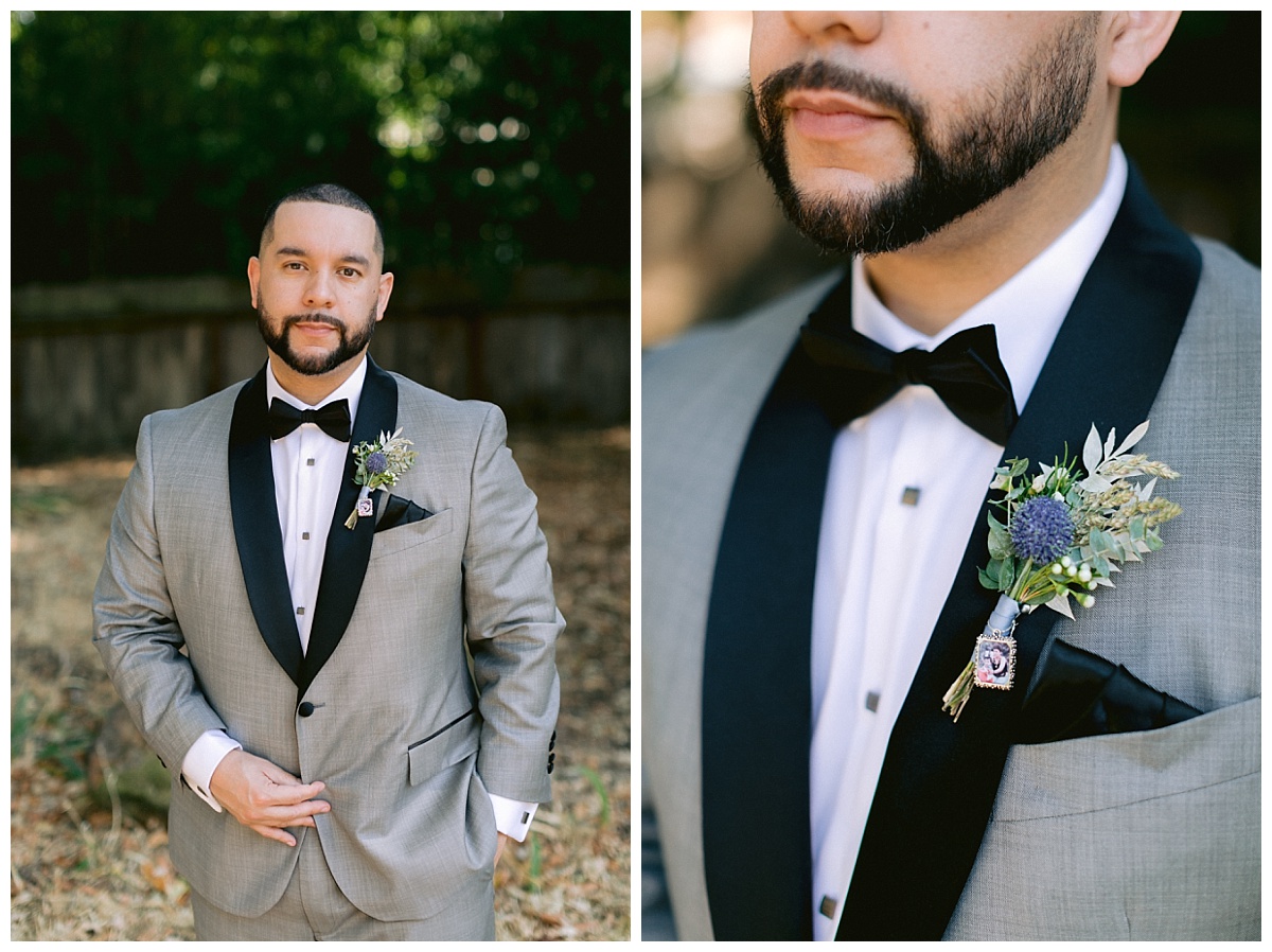 groom, outdoors, before the Deer Park Villa Wedding ceremony