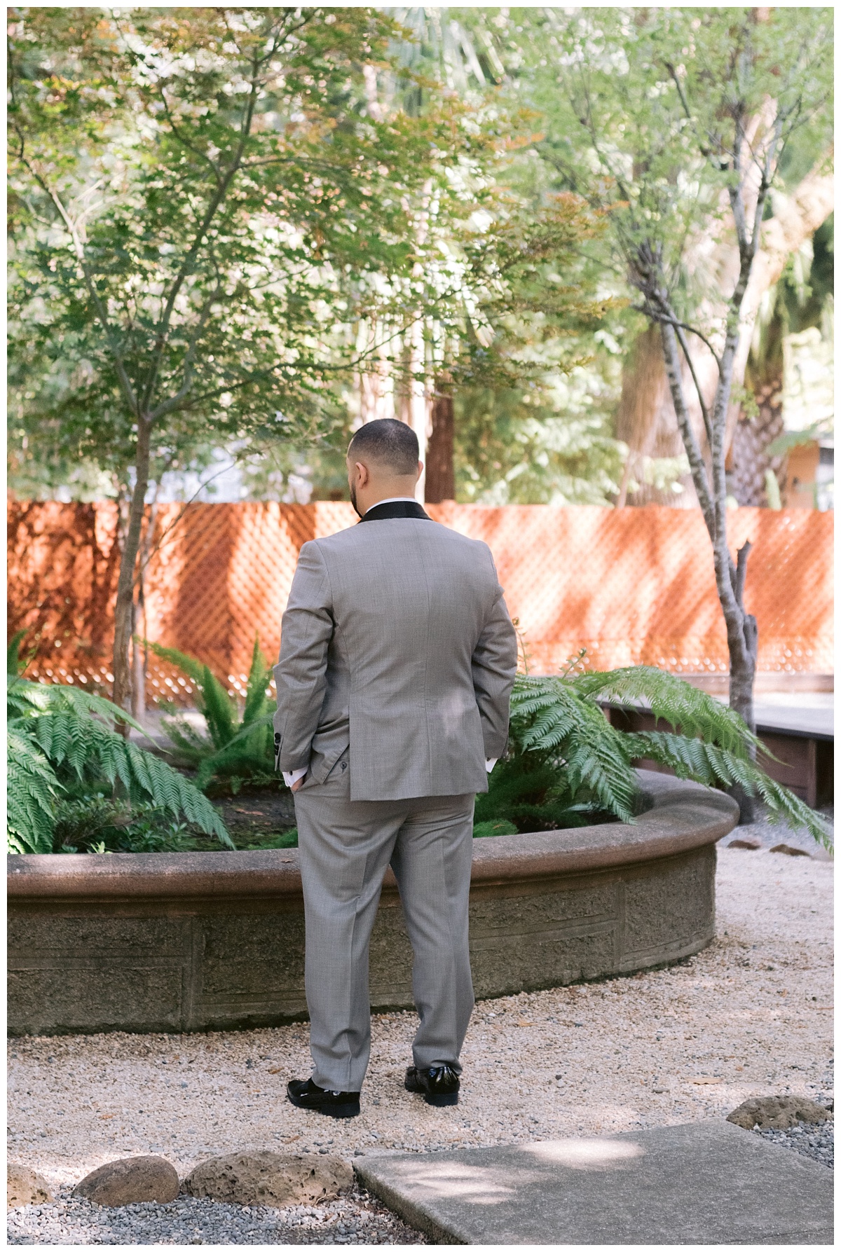 groom waiting for bride before the Deer Park Villa Wedding