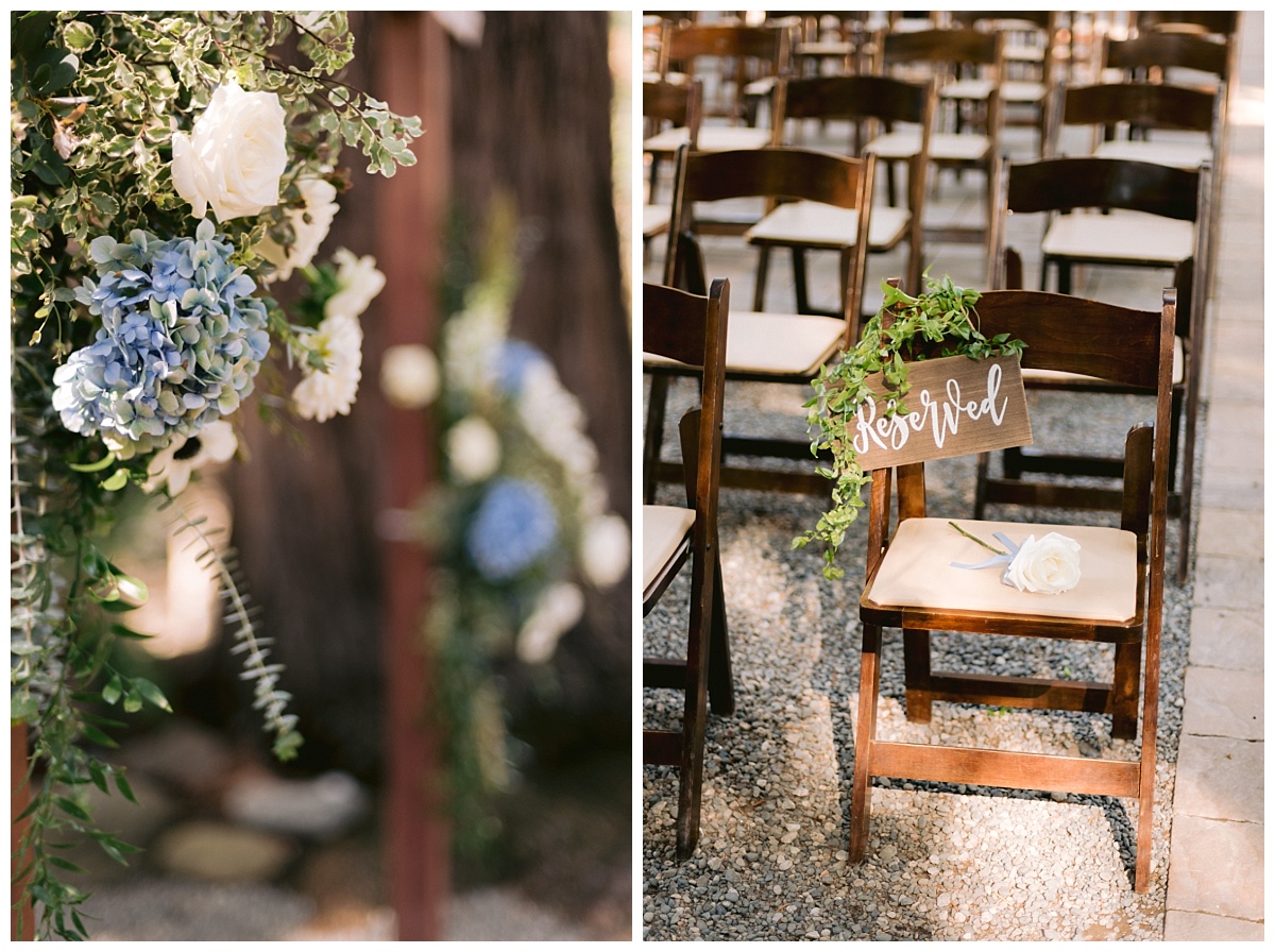 Wedding florals, ceremony site decor