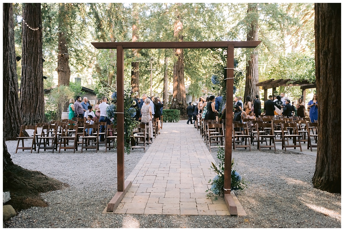 Ceremony site after the ceremony