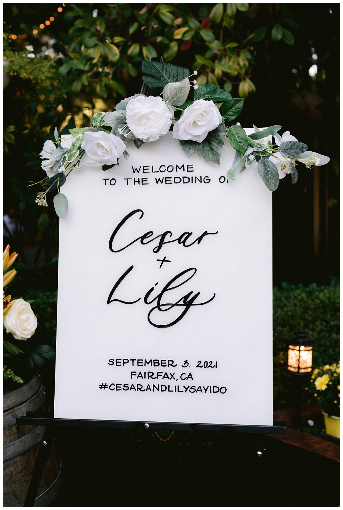 Custom wedding signage