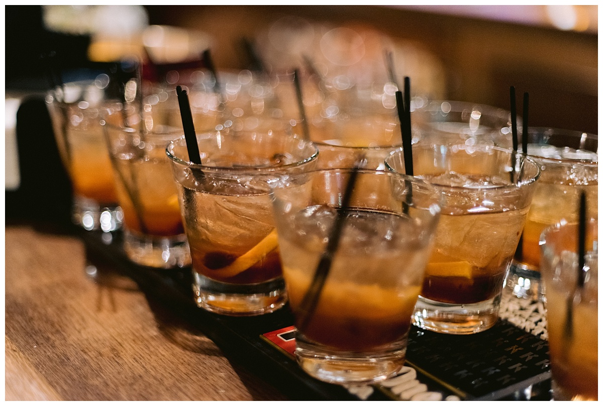 Signature cocktails during cocktail hour