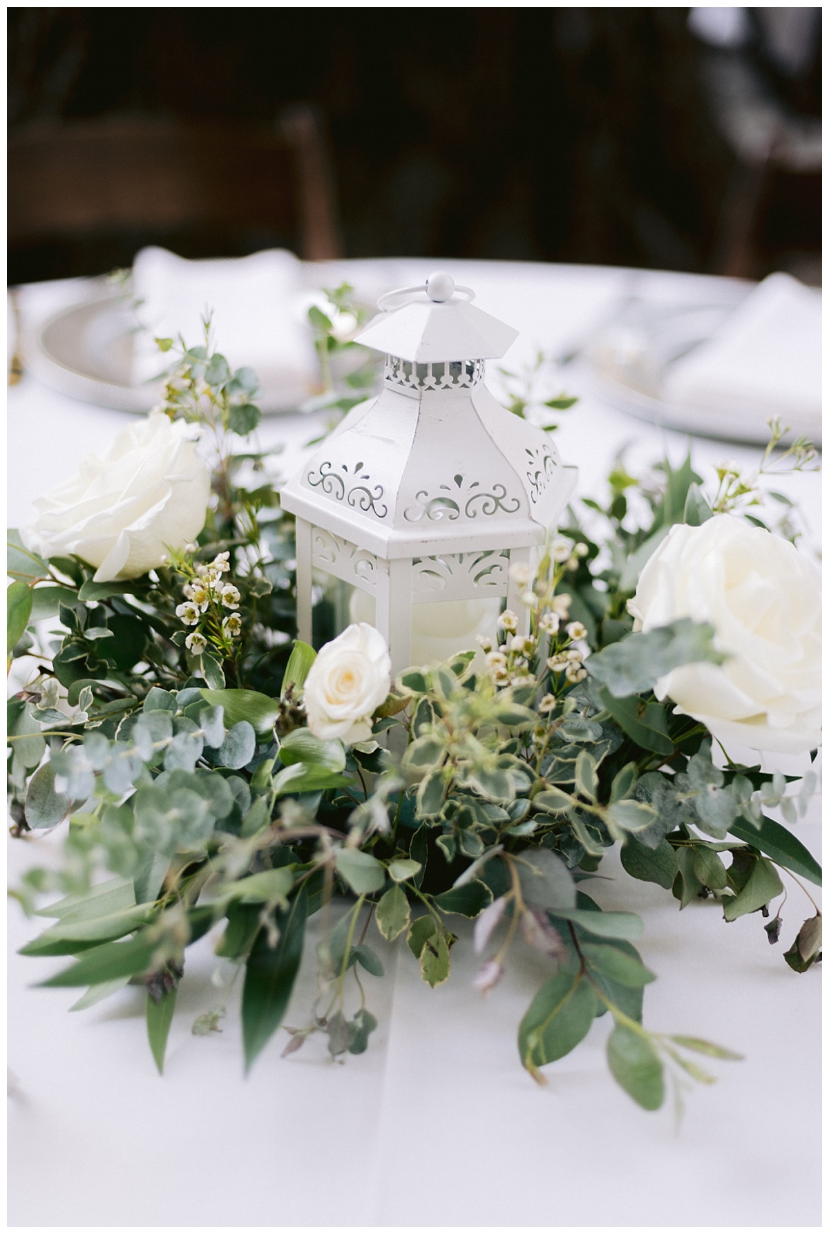 Wedding reception table decor
