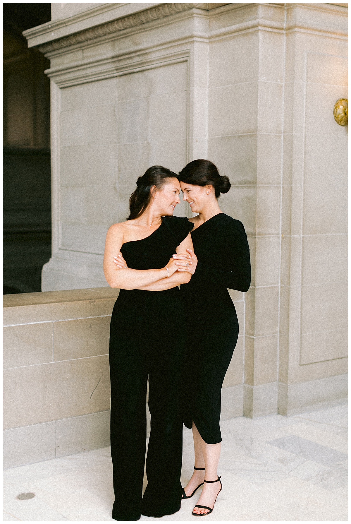 Couple's portraits after the sweet SF City Hall elopement ceremony