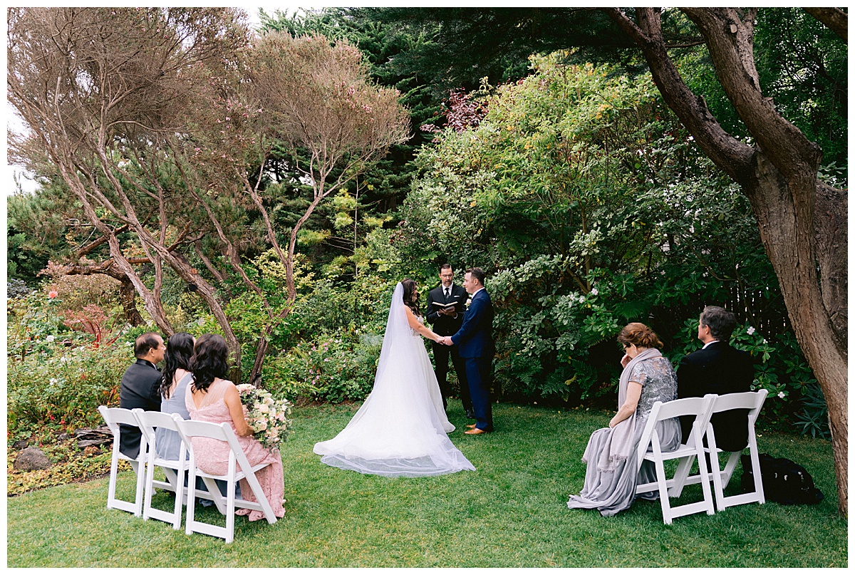 Brianna and Ryan's Half Moon Bay Elopement ceremony