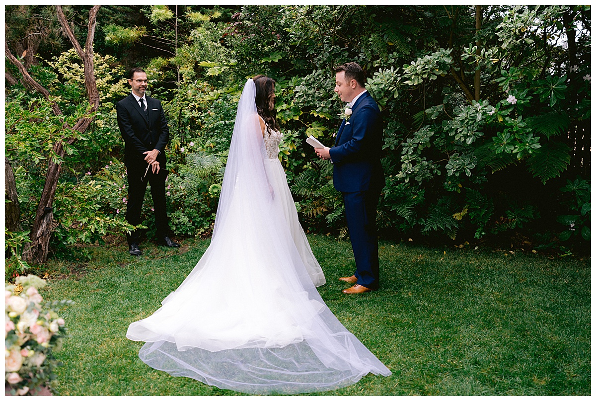 Brianna and Ryan's Half Moon Bay Elopement ceremony