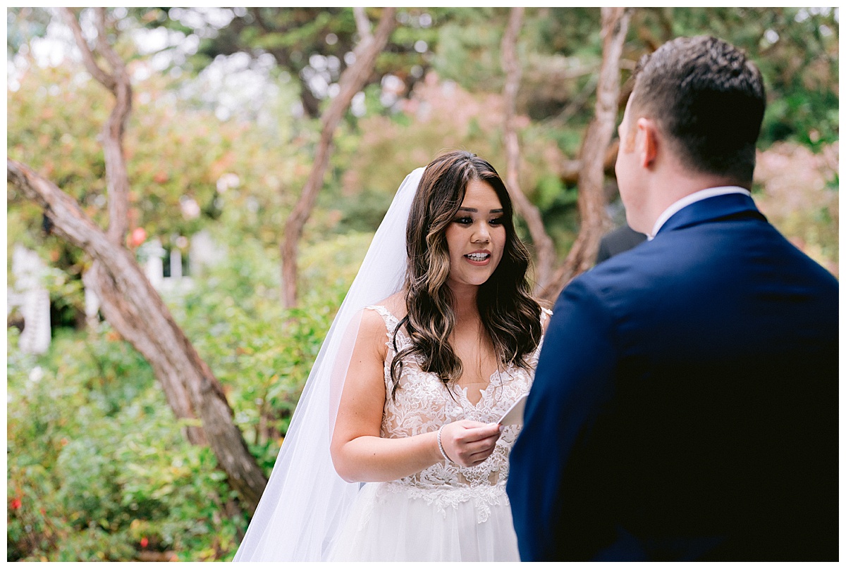 Brianna and Ryan's Half Moon Bay Elopement ceremony