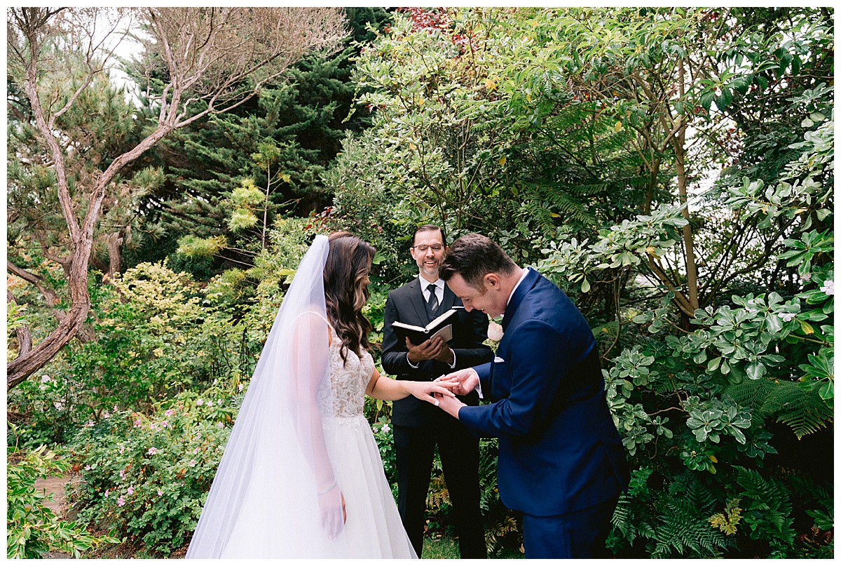 Brianna and Ryan's Half Moon Bay Elopement ceremony