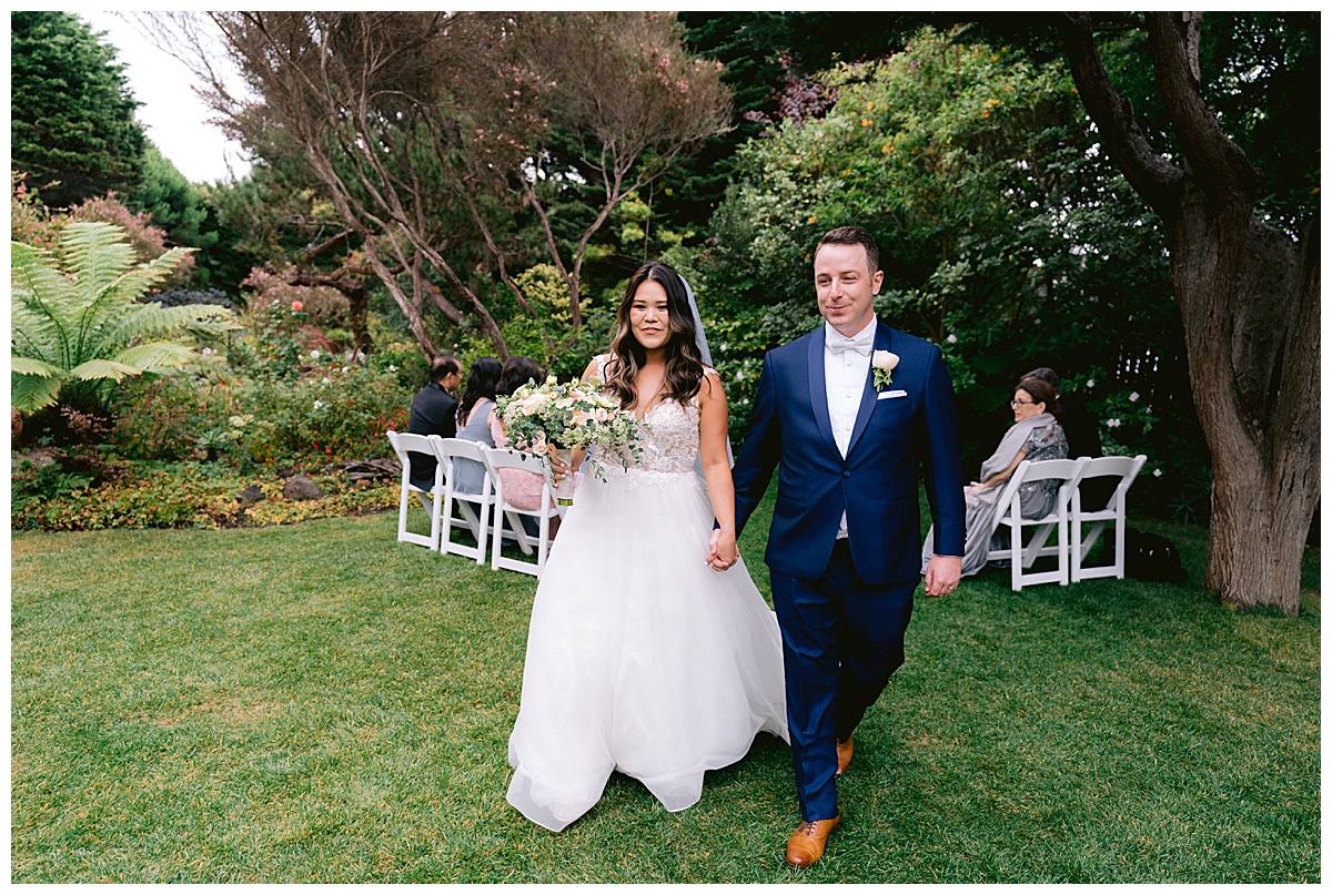 Brianna and Ryan's Half Moon Bay Elopement ceremony