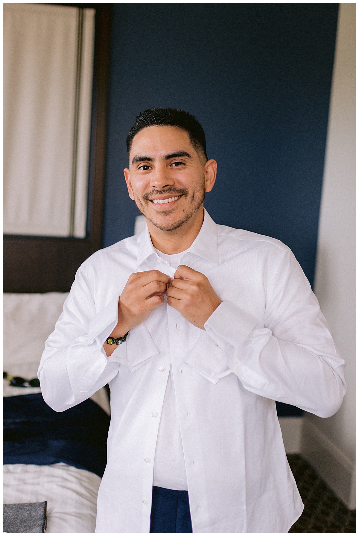 Renato getting ready for the wedding