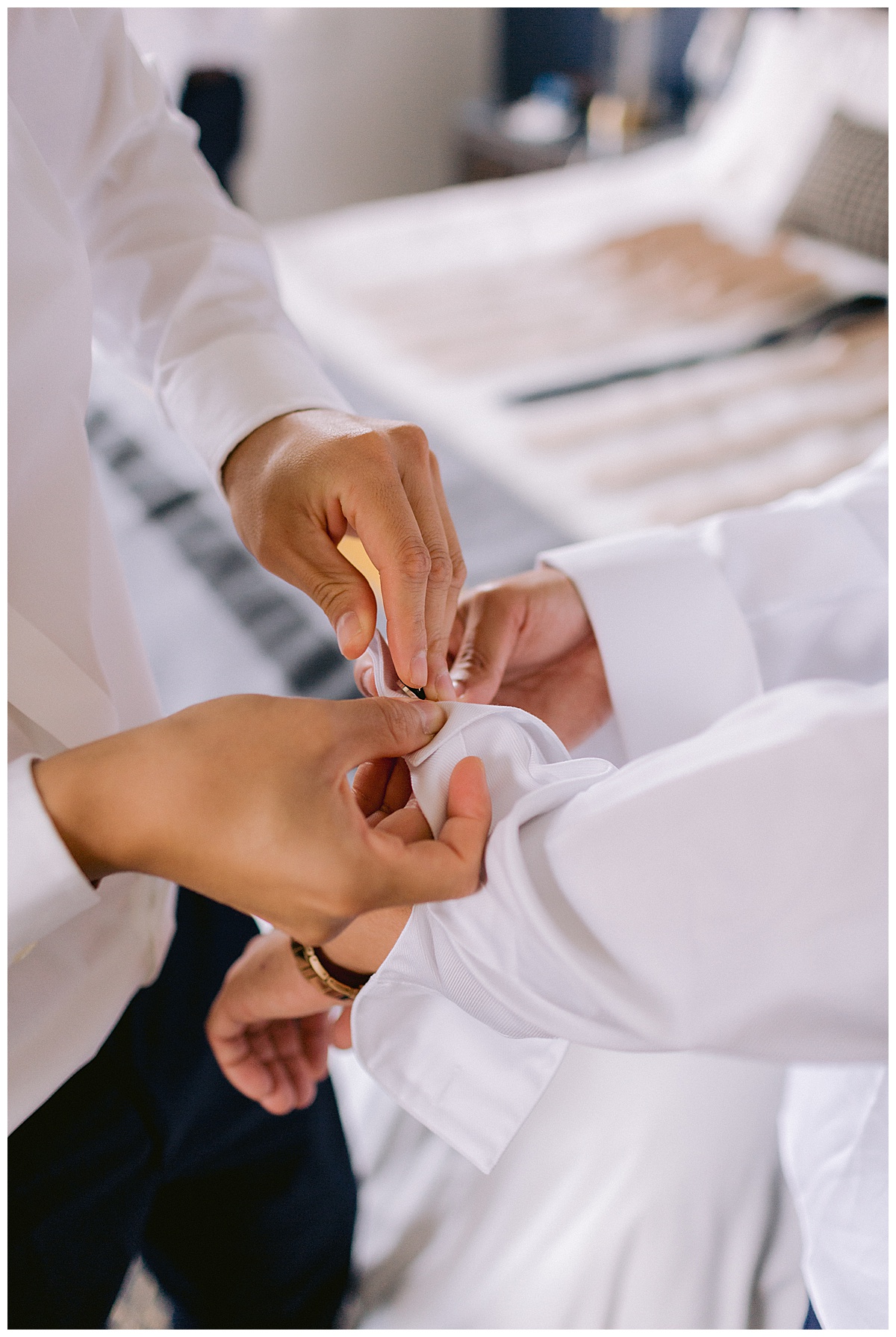 Renato and groomsmen getting ready for the wedding