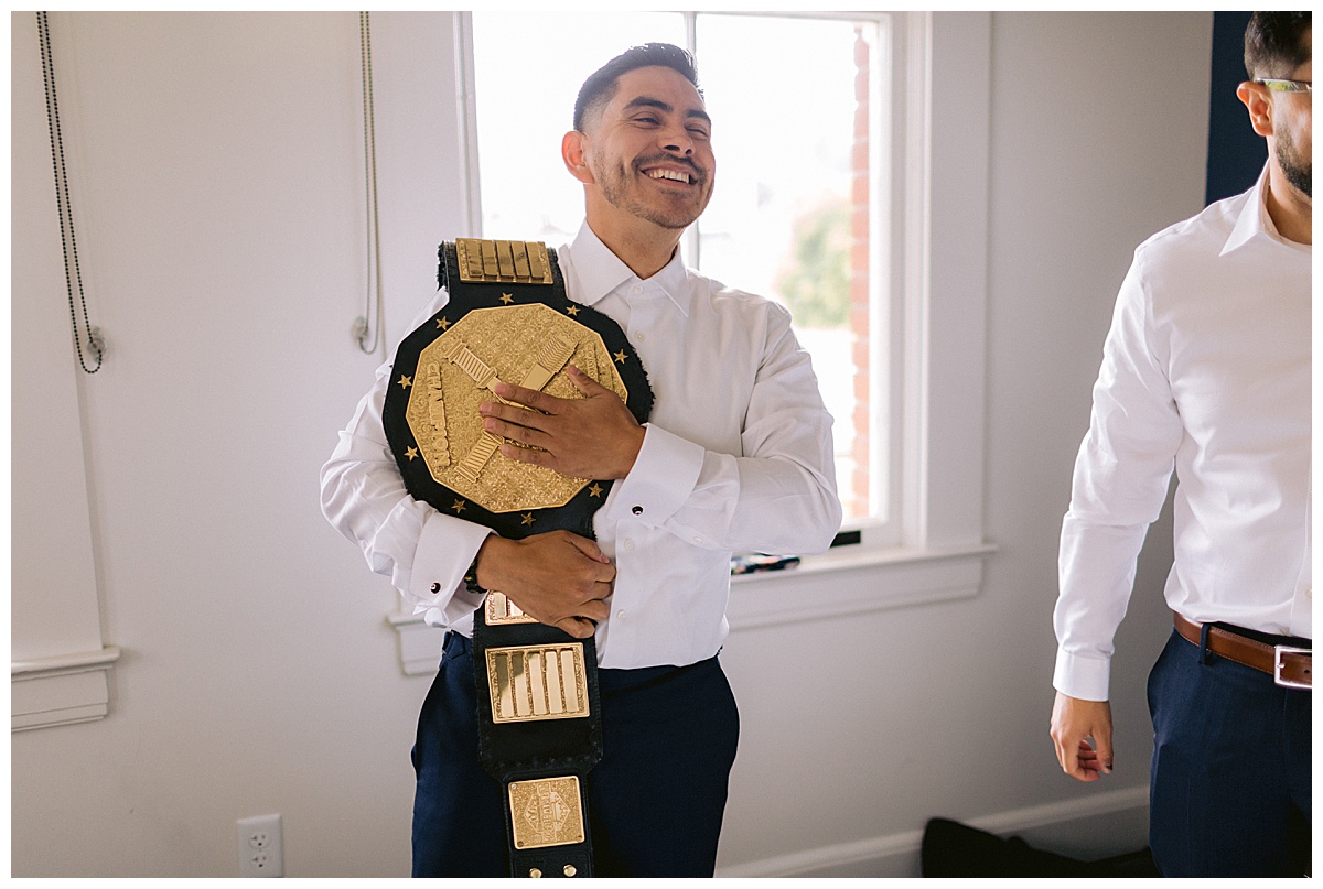 Renato with champion belt