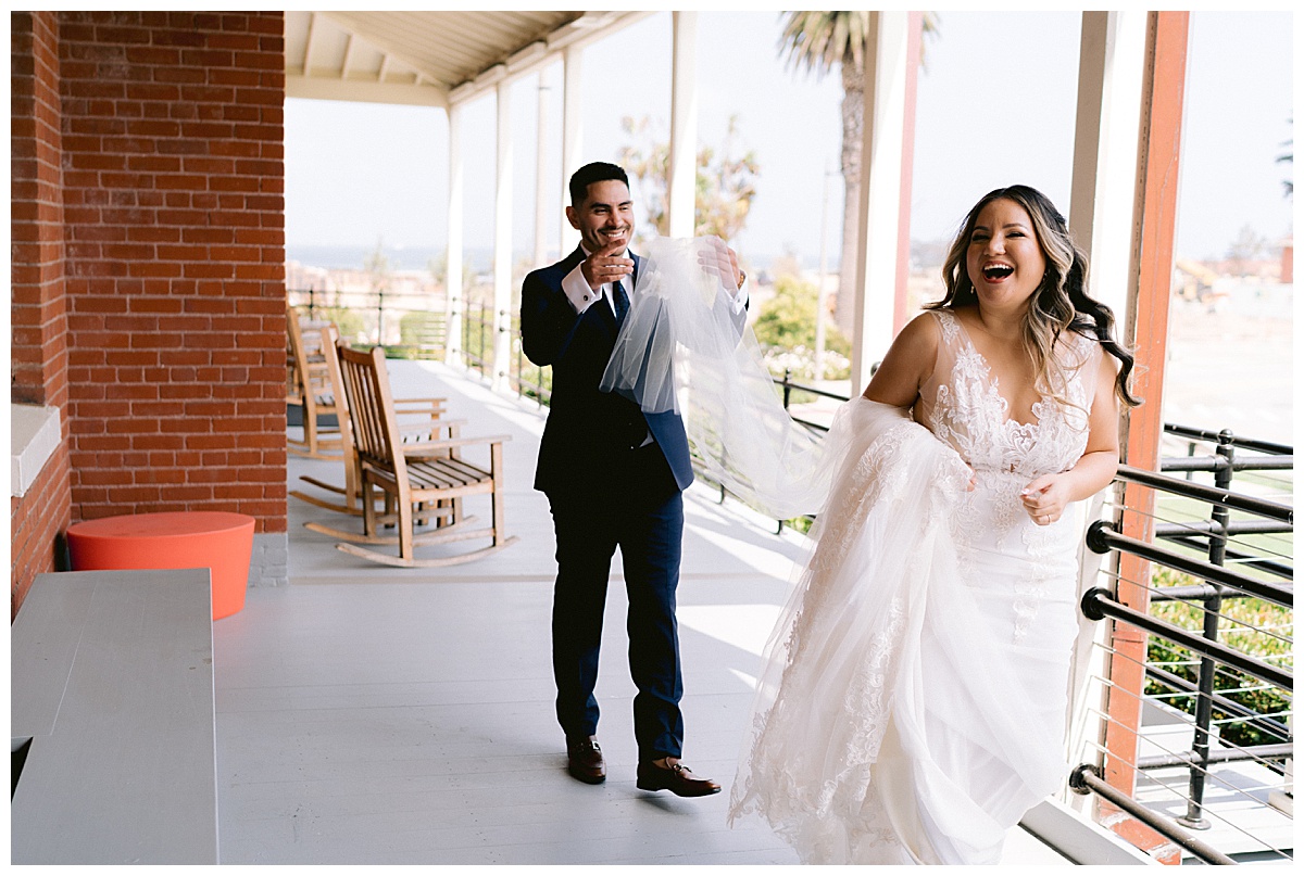 Keyla and Renato's couple's portraits before their Golden Gate Club Wedding 