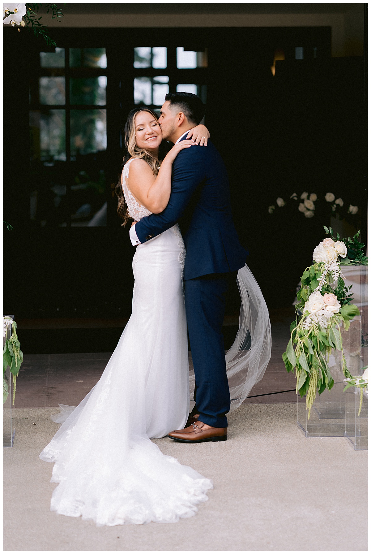 Renato kisses Keyla on the cheek, married