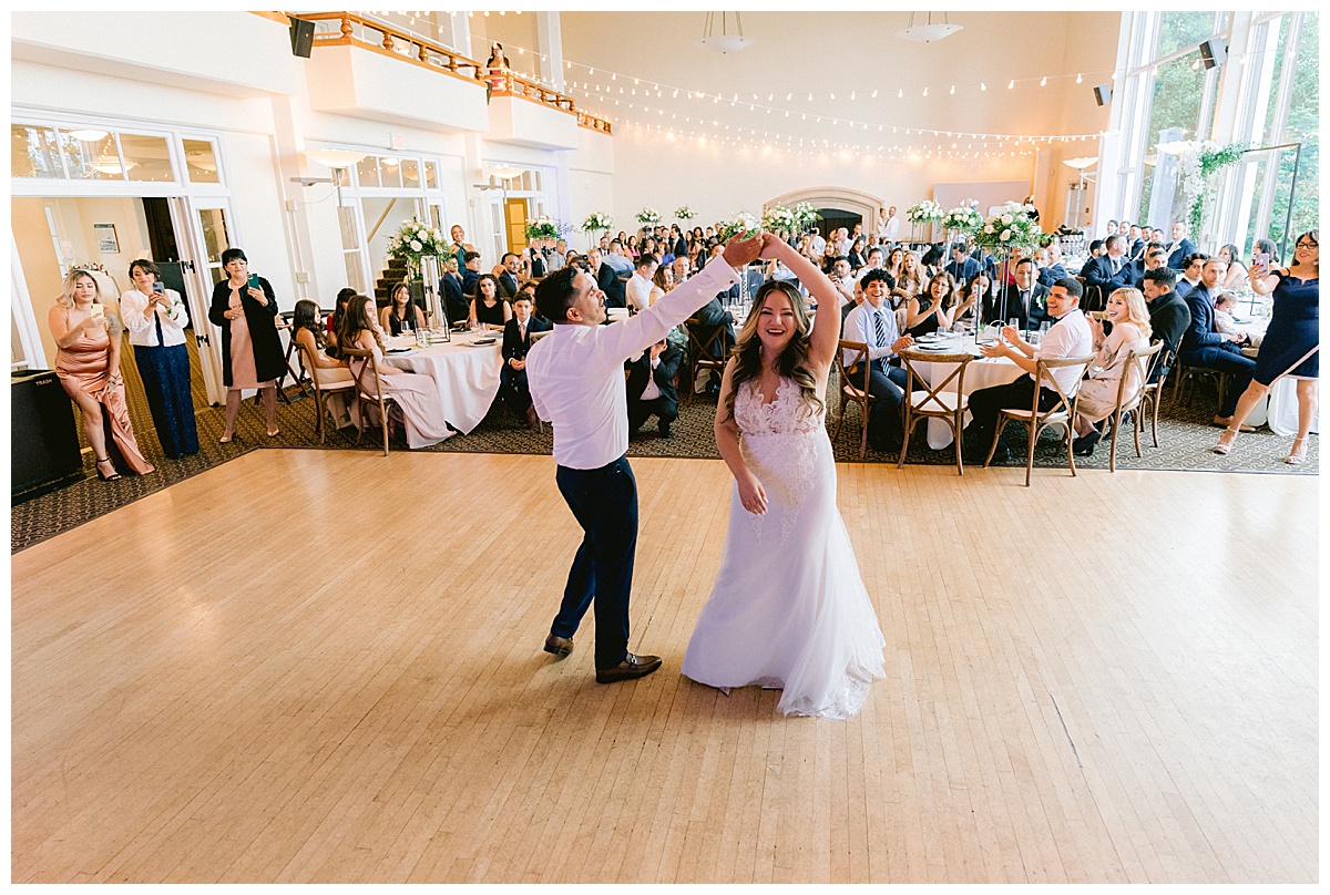 Keyla and Renato's first dance, Golden Gate Club wedding reception