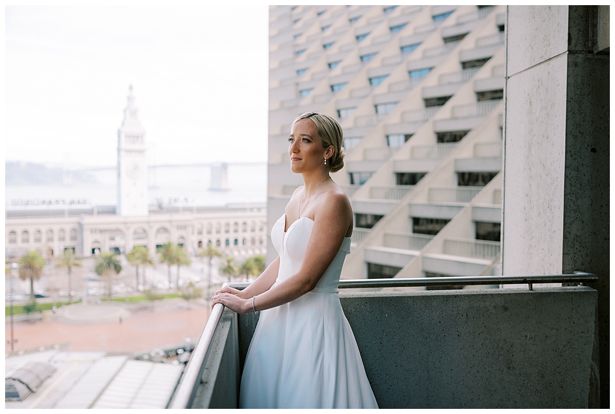 Susie before the Golden Gate Club wedding