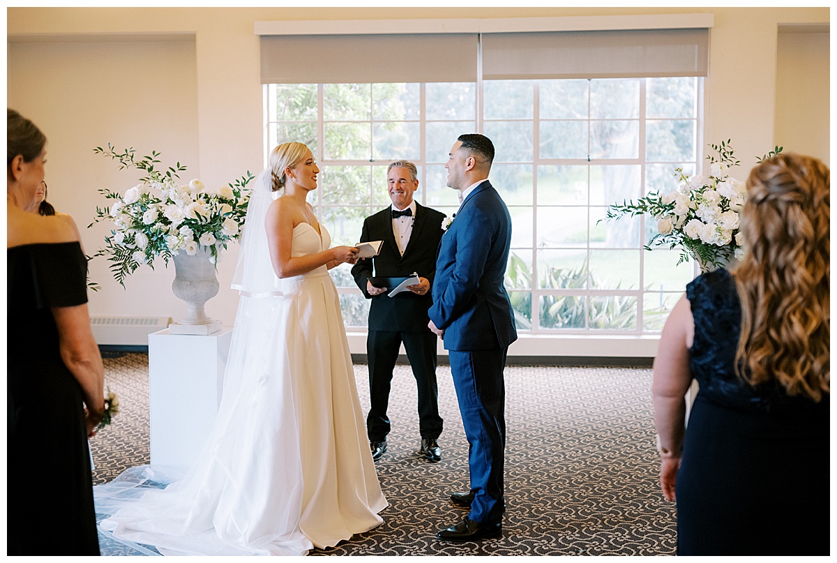 Susie and Devon's Golden Gate Club wedding ceremony