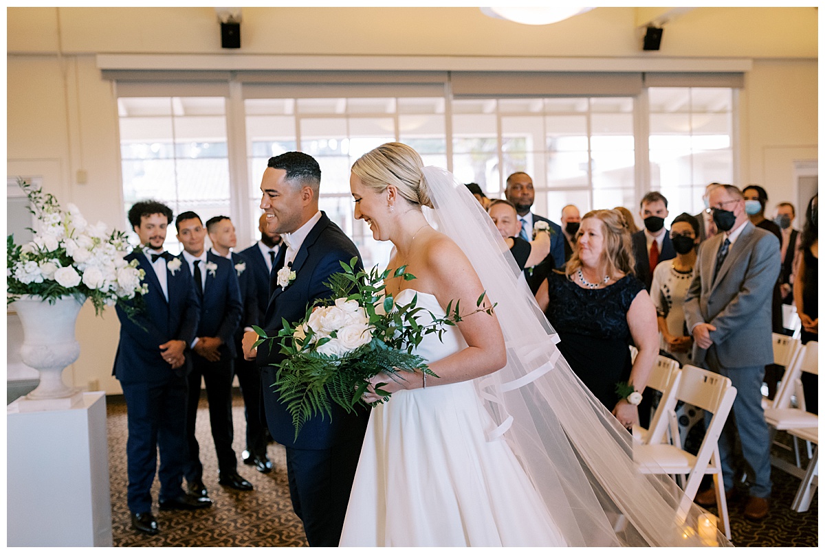 Susie and Devon's Golden Gate Club wedding ceremony
