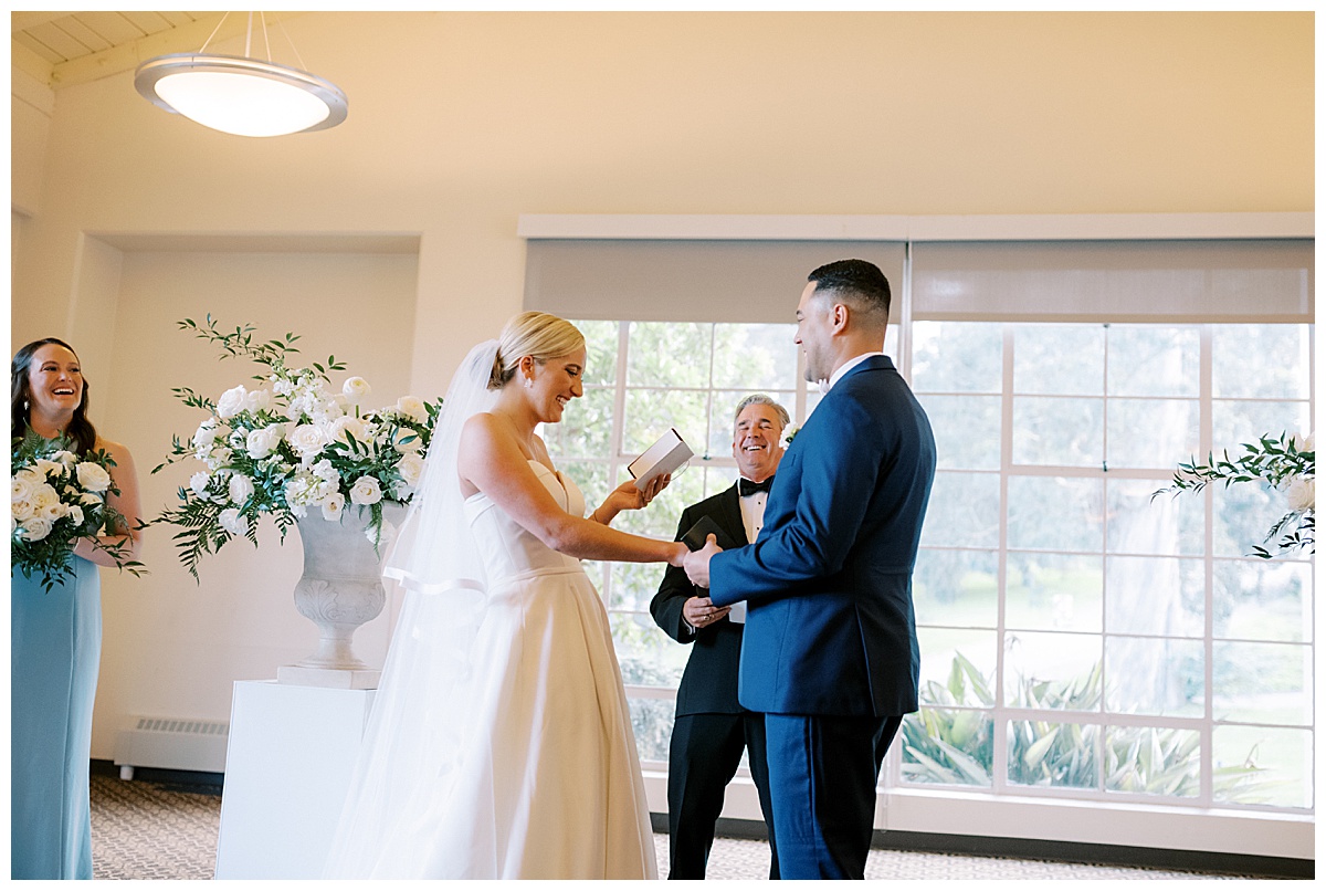 Susie and Devon's Golden Gate Club wedding ceremony