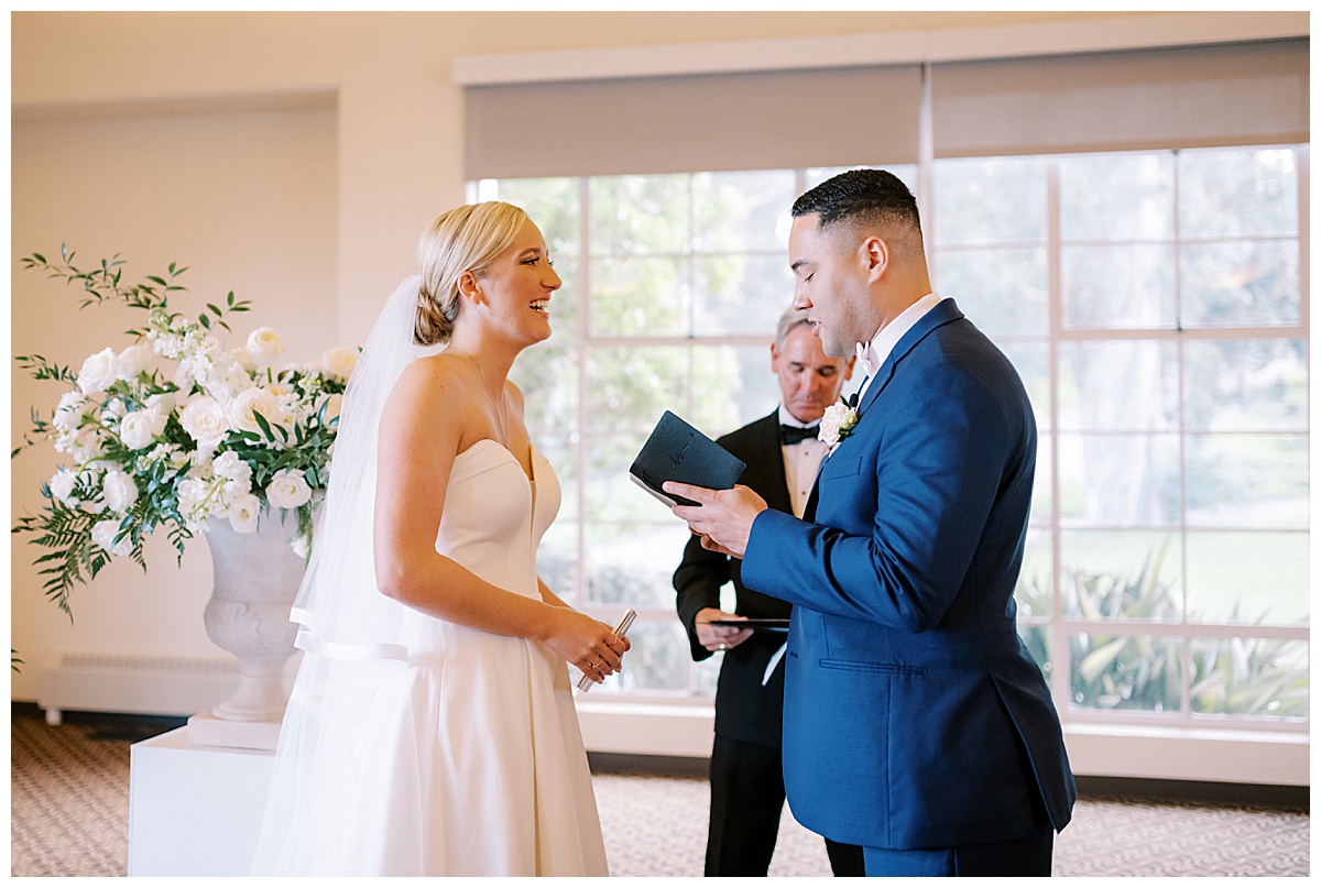 Susie and Devon's Golden Gate Club wedding ceremony