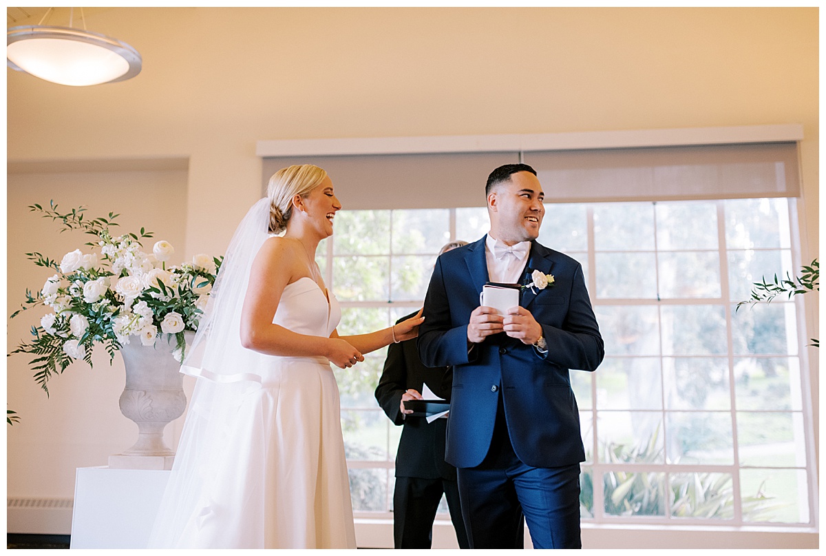 Susie and Devon's Golden Gate Club wedding ceremony