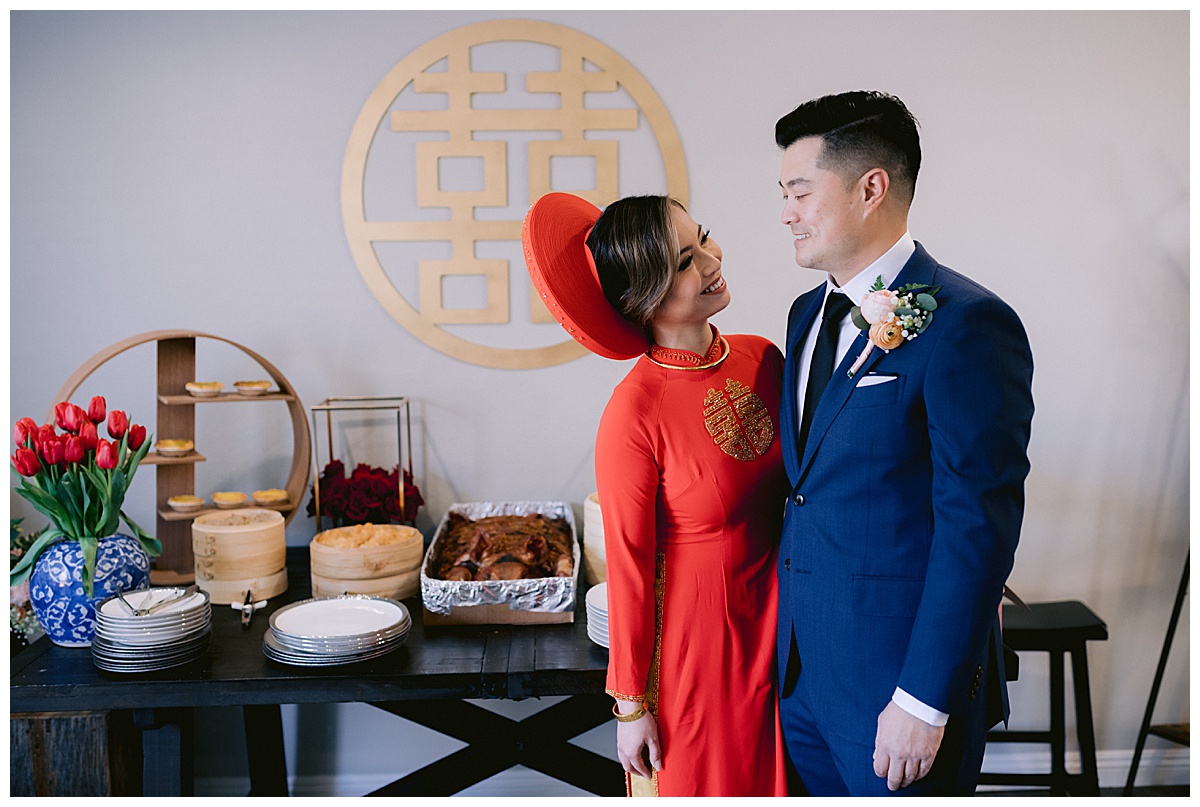 Vivian and Edward before the tea ceremony