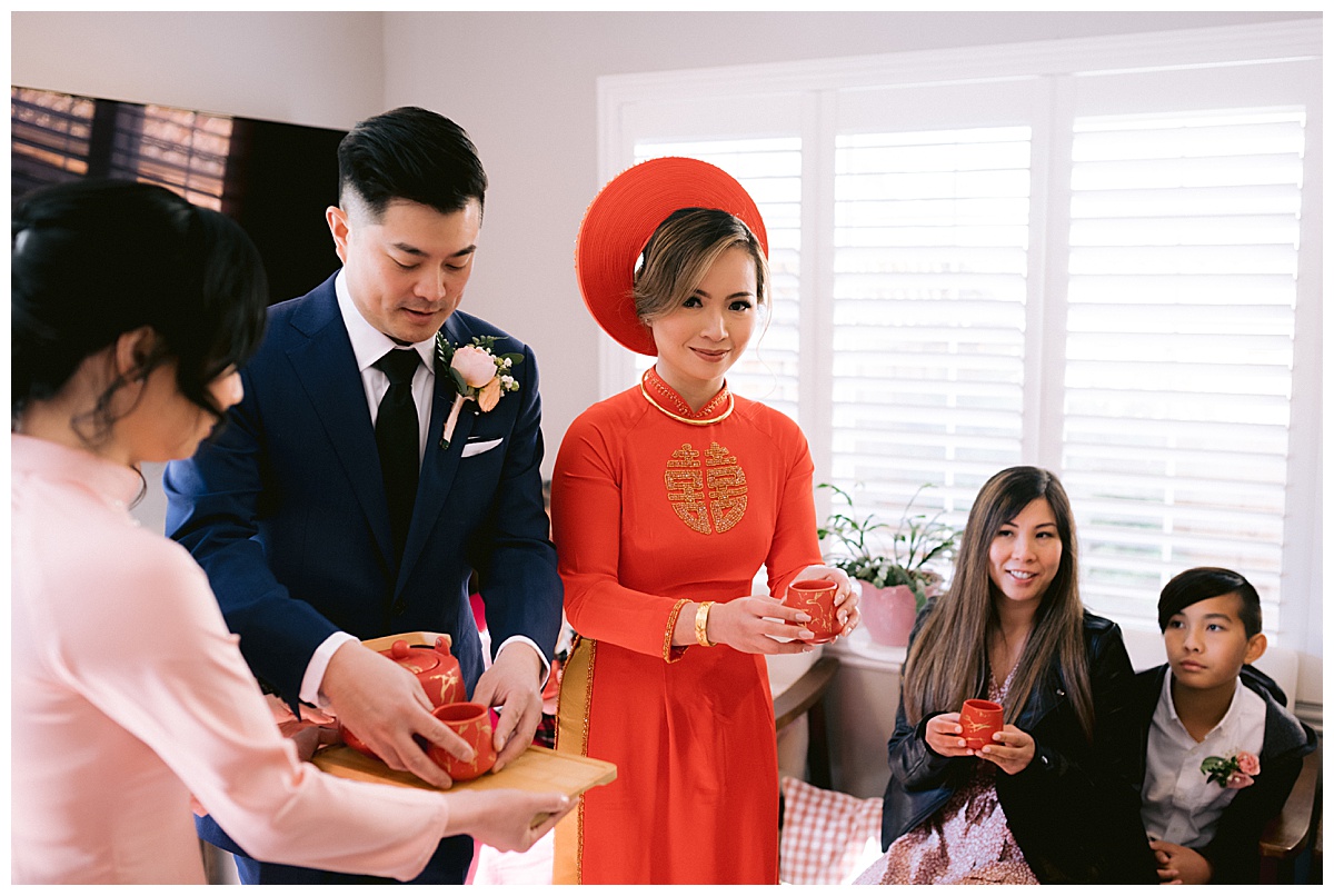 Vivian and Edward's tea ceremony with family