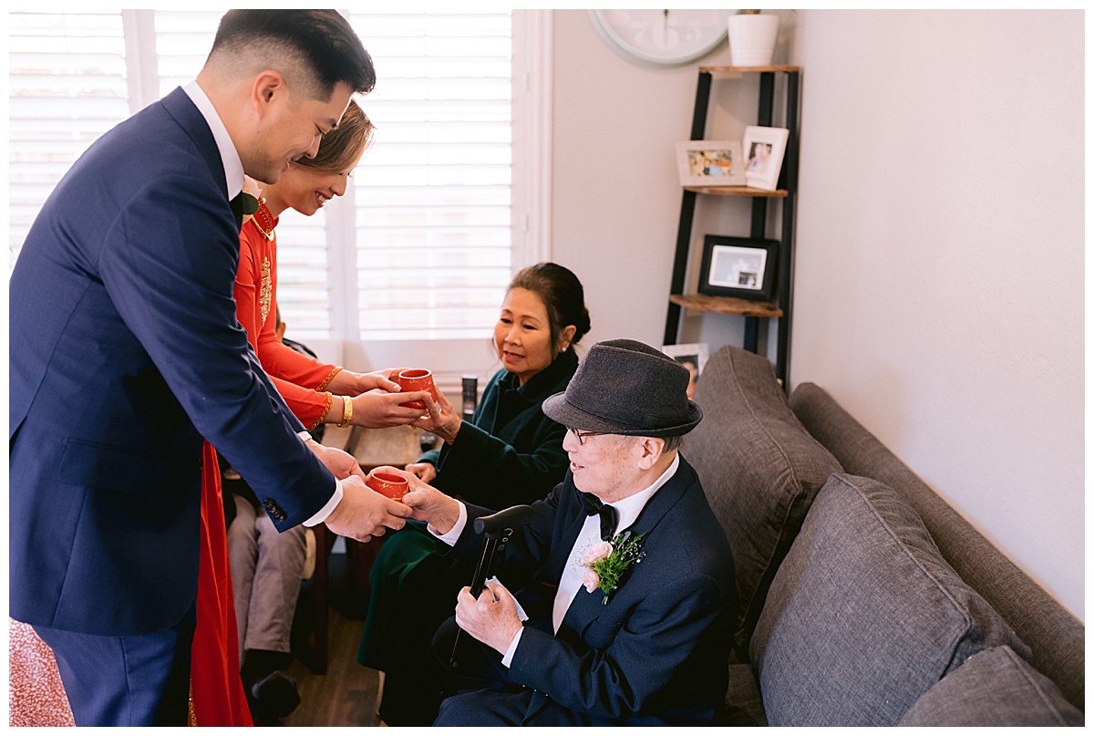 Vivian and Edward's tea ceremony with family