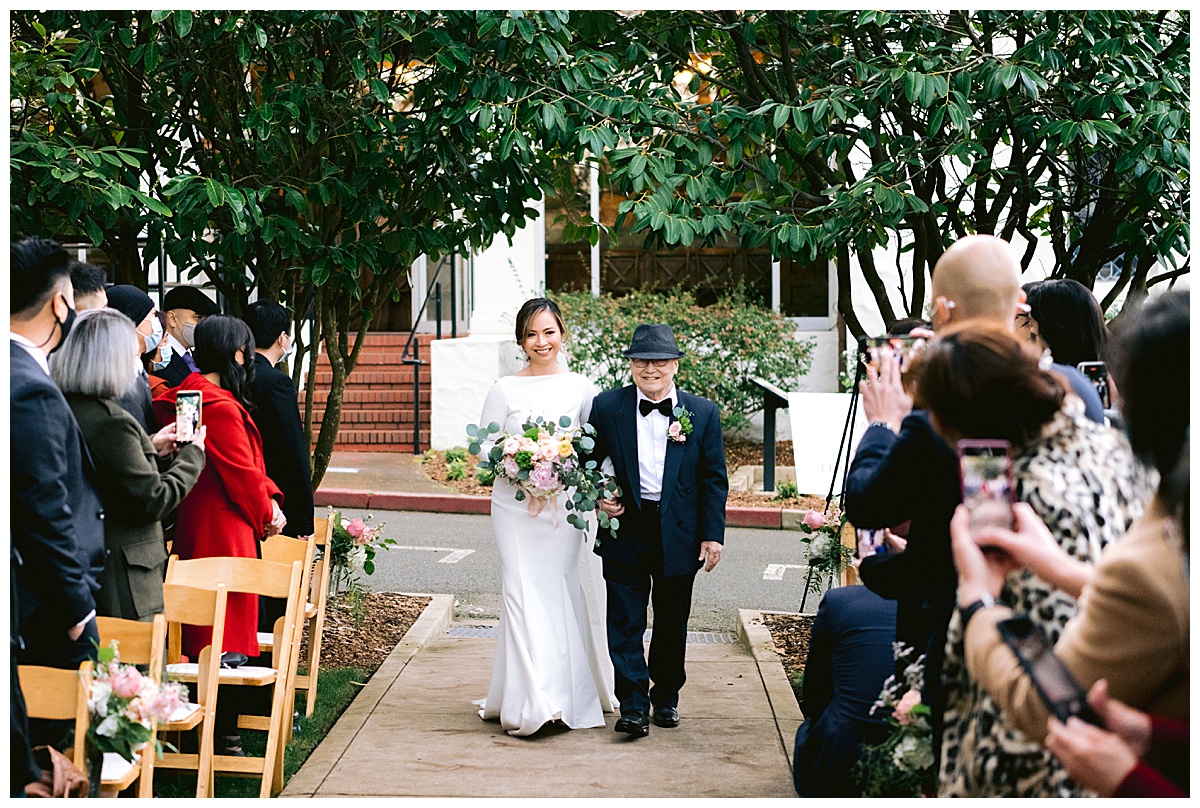 Vivian walking down the aisle