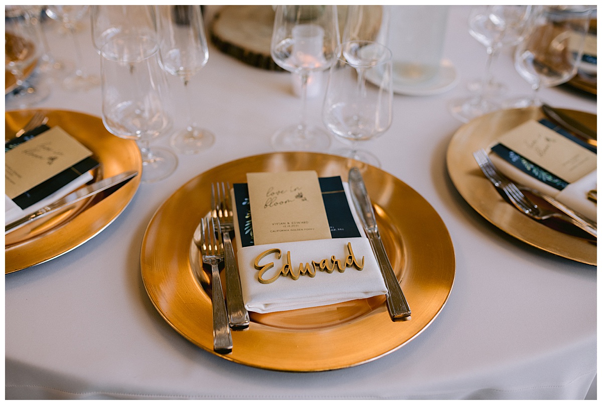 Vivian and Edward's Presidio Chapel wedding reception