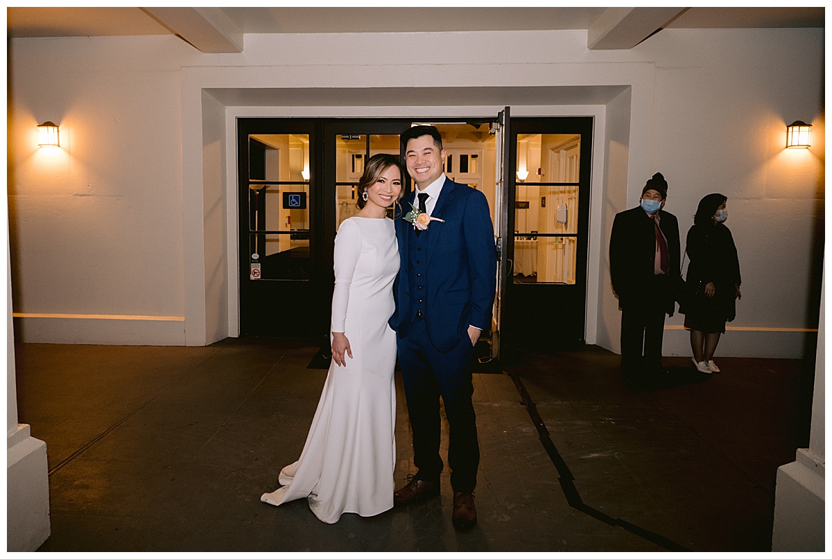 Vivian and Edward's Presidio Chapel wedding reception