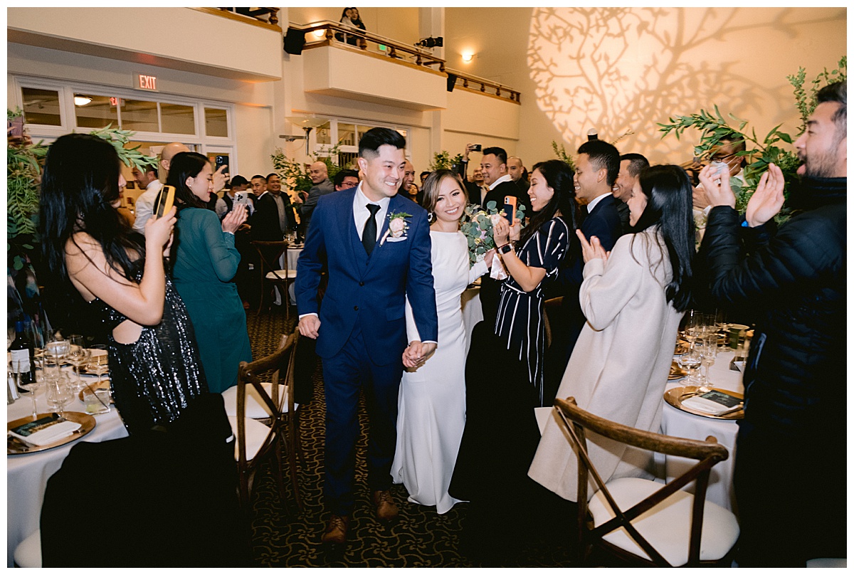 Vivian and Edward's Presidio Chapel wedding reception