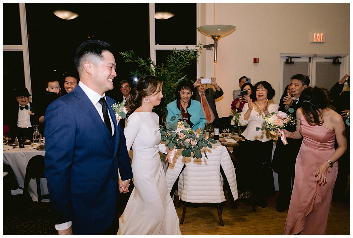Vivian and Edward's Presidio Chapel wedding reception