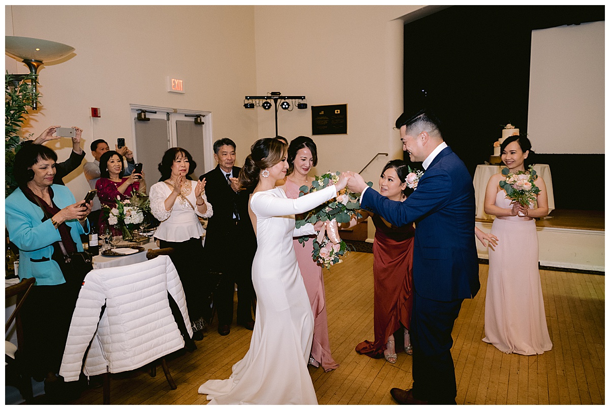 Vivian and Edward's Presidio Chapel wedding reception