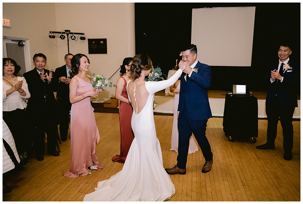 Vivian and Edward's Presidio Chapel wedding reception