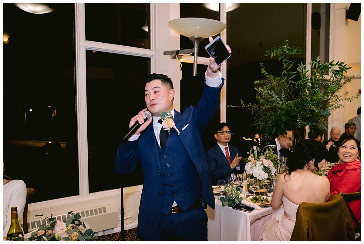 Vivian and Edward's Presidio Chapel wedding reception