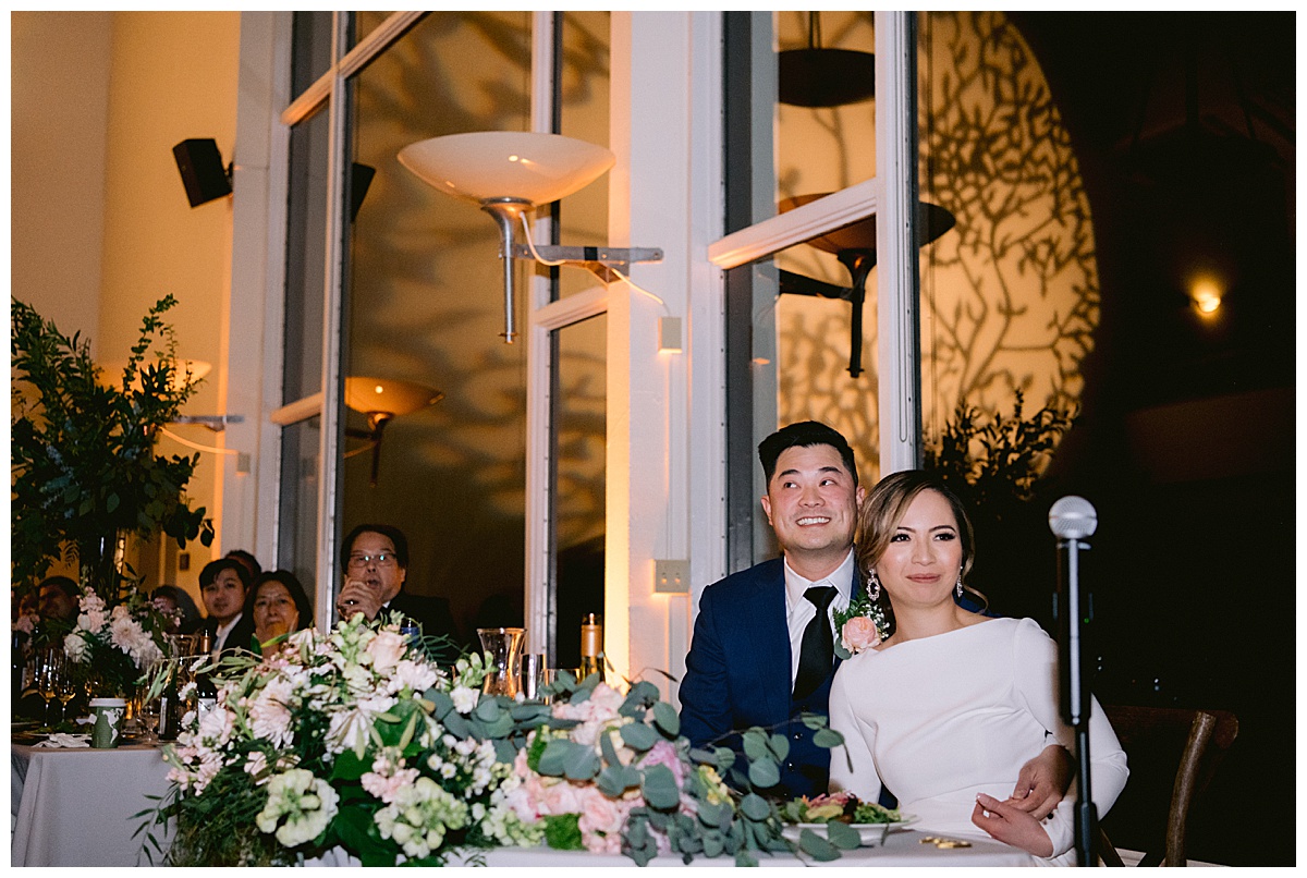 Vivian and Edward's Presidio Chapel wedding reception