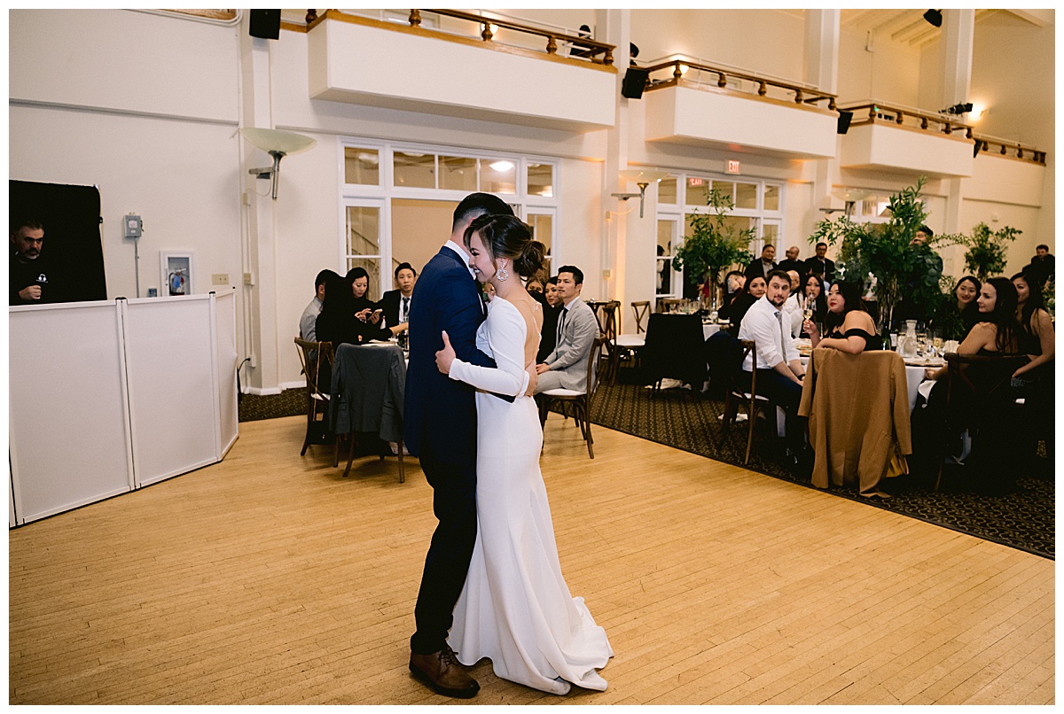 Vivian and Edward's Presidio Chapel wedding reception
