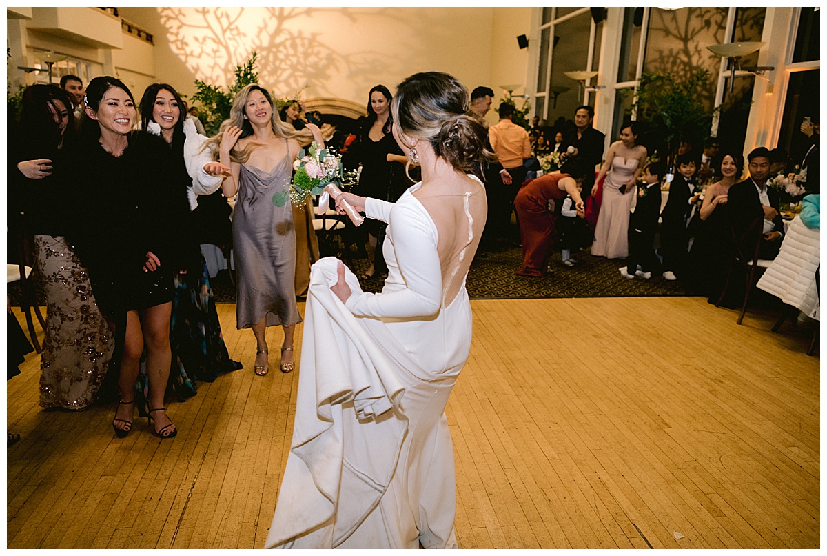 Vivian and Edward's Presidio Chapel wedding reception