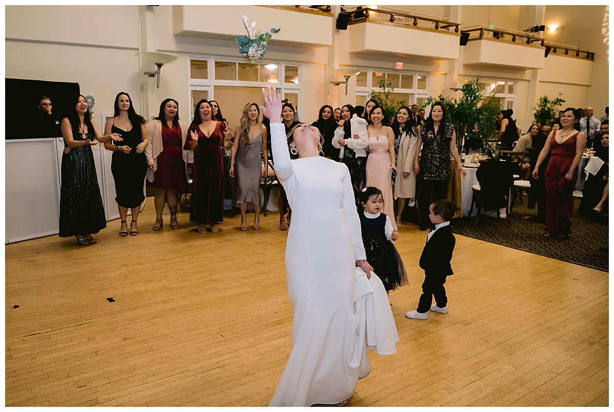 Vivian and Edward's Presidio Chapel wedding reception