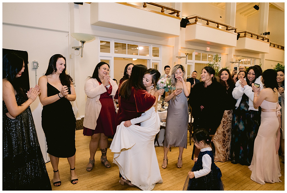 Vivian and Edward's Presidio Chapel wedding reception